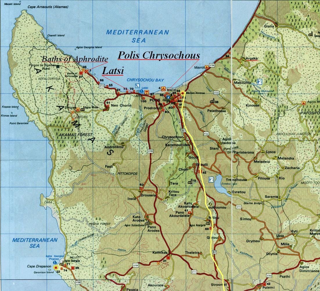 peta dari polis daerah Siprus