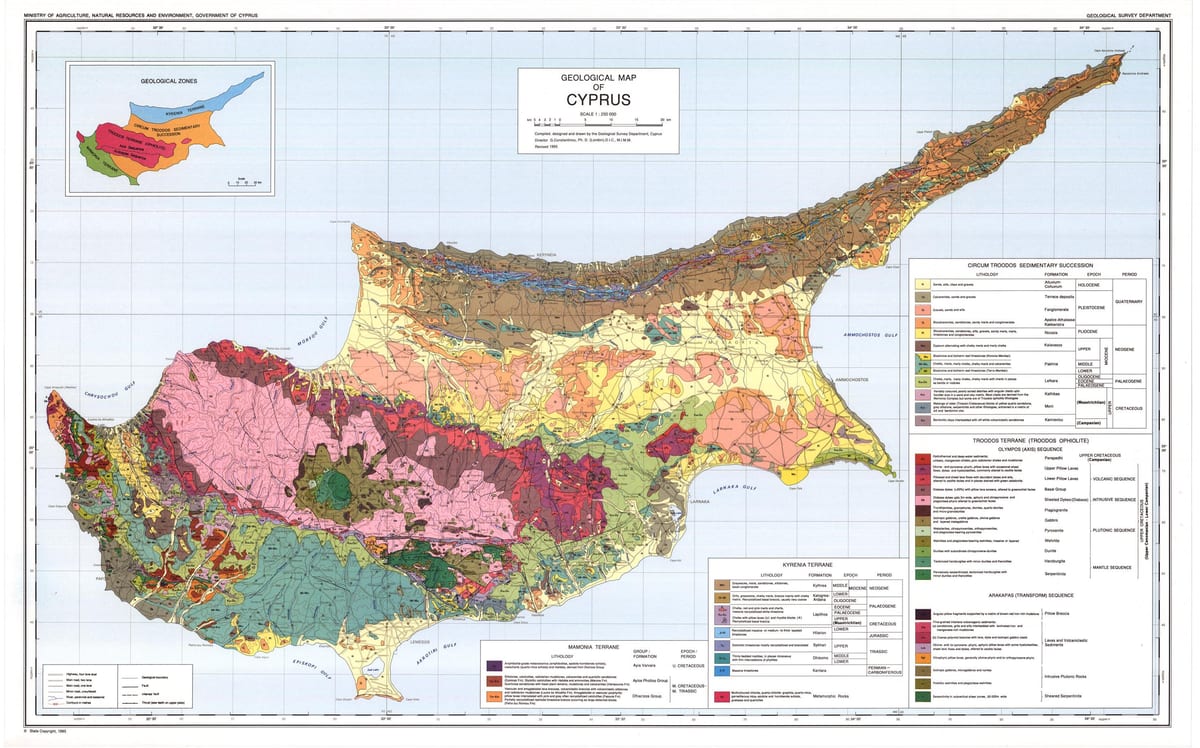 Siprus geografis peta