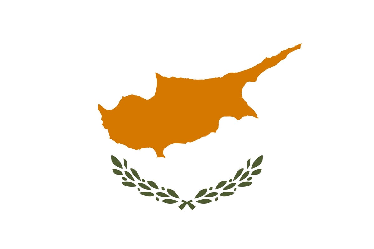 Peta dari Siprus bendera