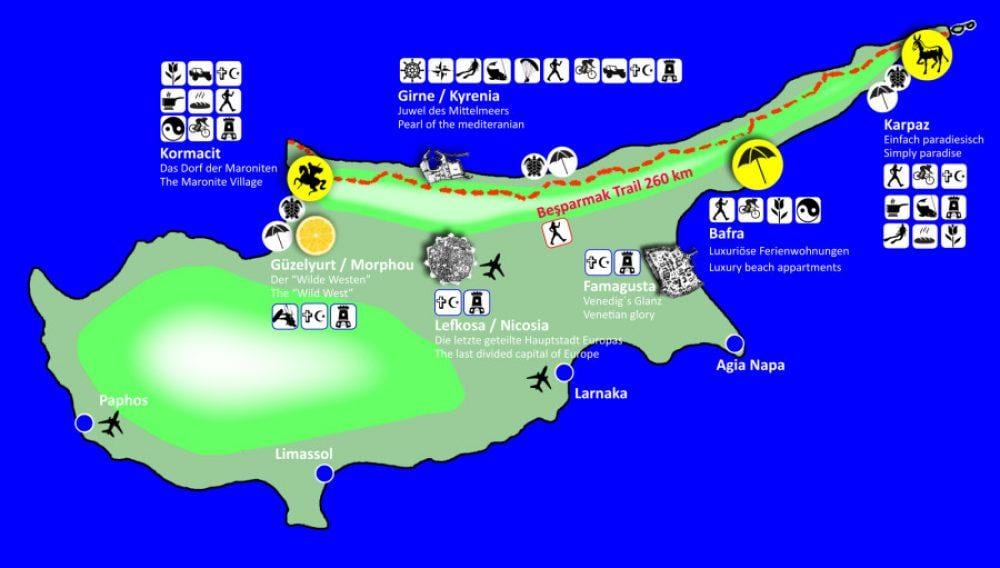 Siprus hiking trails peta