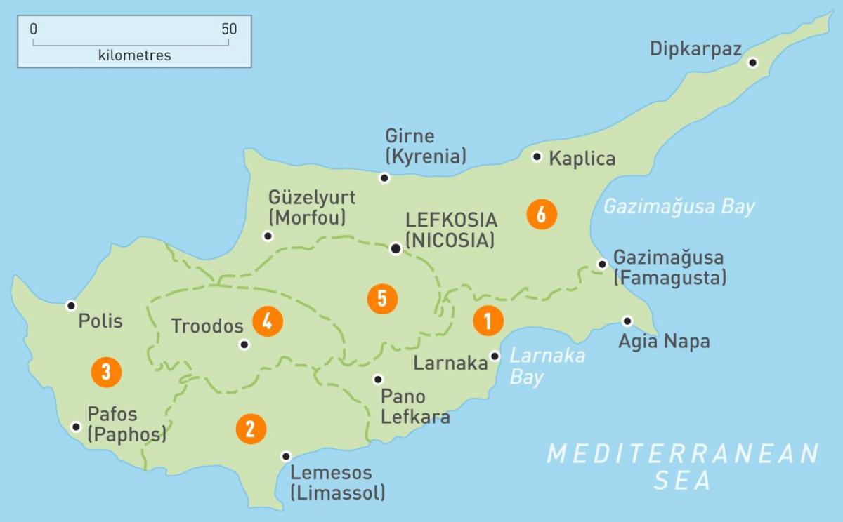Peta dari Siprus negara