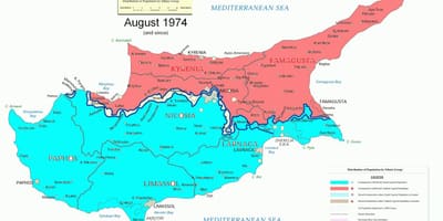 Peta dari Cyprus divisi
