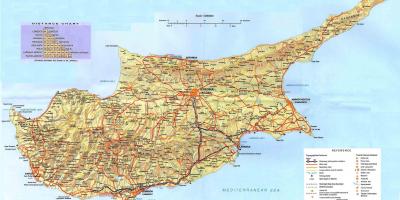 Peta dari Siprus holiday resorts